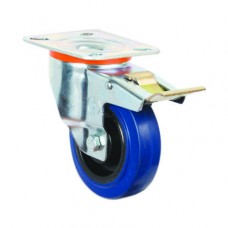 ELASTIC CASTORS - SWIVEL TOP PLATE (BRAKED)